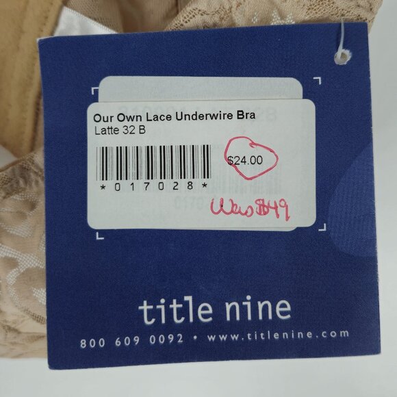 Title Nine Our Own Lace Underwire Bra Underwire Lace Floral Full cups 32B - Picture 4 of 15